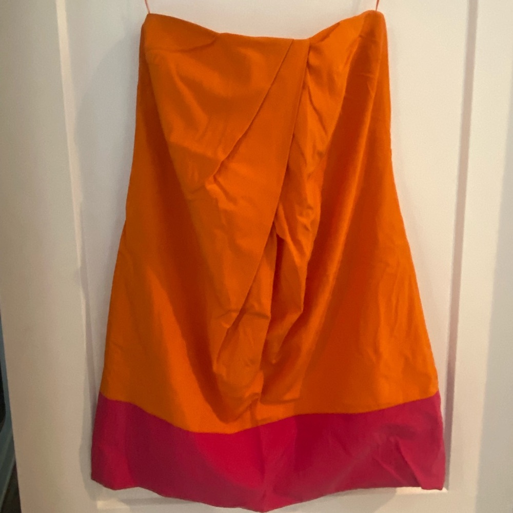 NWT Trina Turk Colorblock Strapless Dress